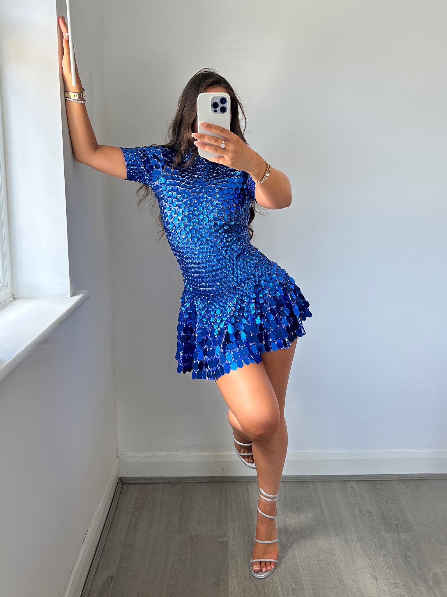 ‘FOR THE FAME’ Sequin Dress - Blue