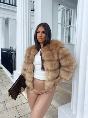 ‘FASHION WEEK’ Faux Fur Coat - Toffee