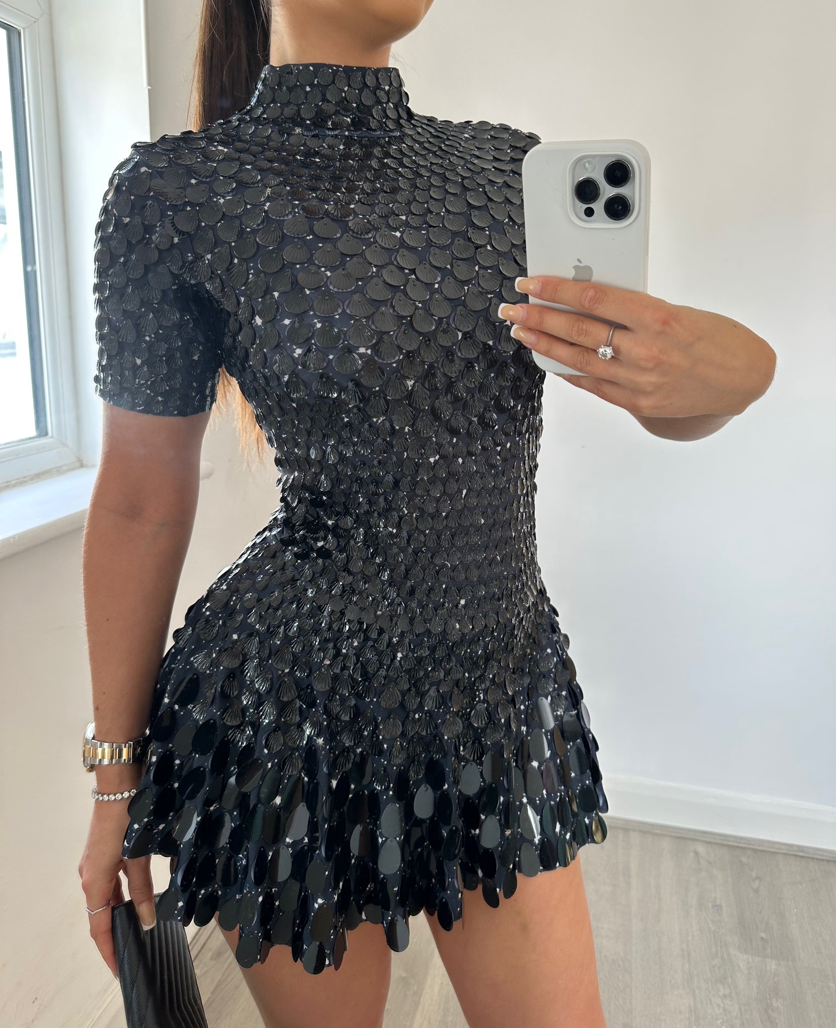 ‘FOR THE FAME’ Sequin Dress - Black