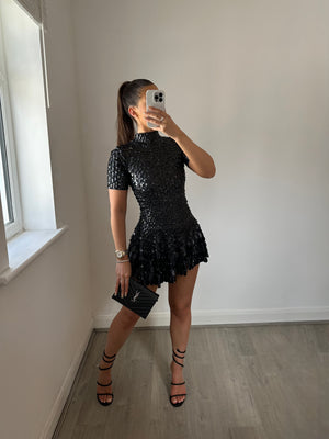 ‘FOR THE FAME’ Sequin Dress - Black