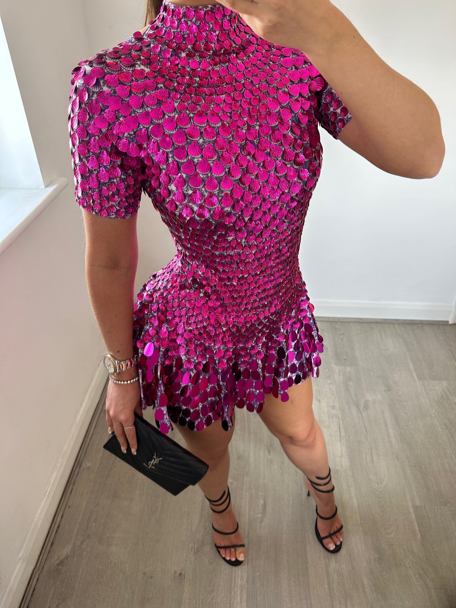 ‘FOR THE FAME’ Sequin Dress - Fuchsia