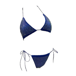 ‘PASHA’ Rhinestone Bikini - Blue