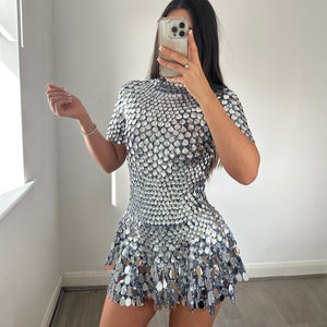 ‘FOR THE FAME’ Sequin Dress - Silver