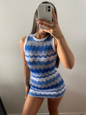 ‘HAVANA’ Mini Dress - Blue