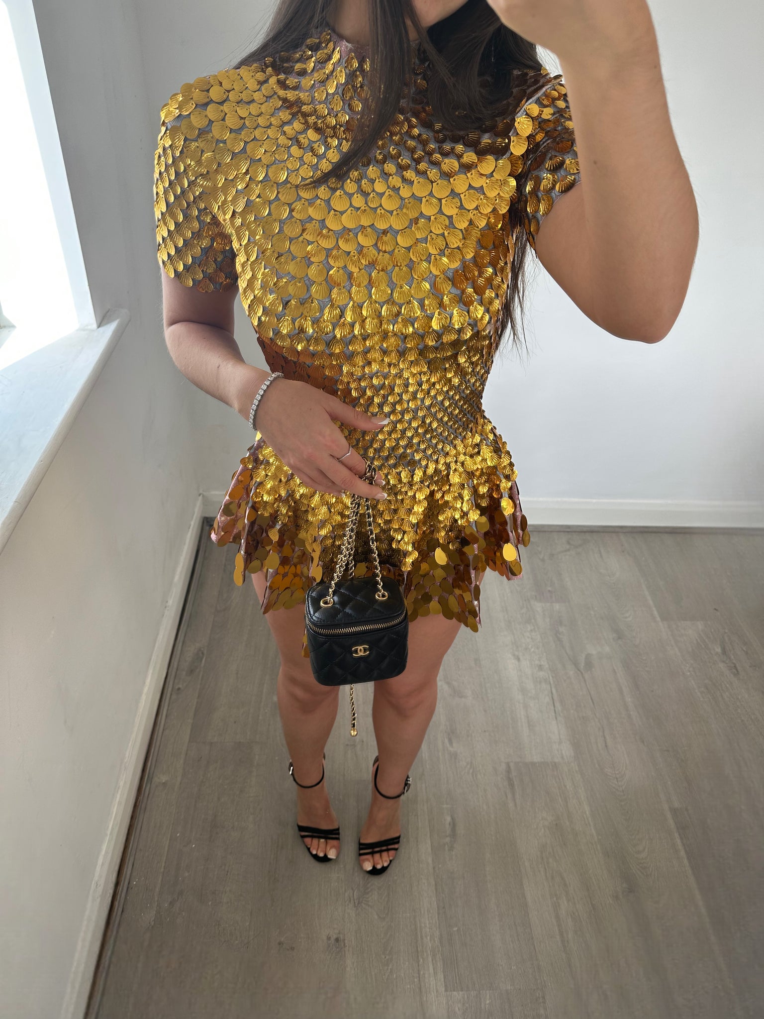 ‘FOR THE FAME’ Sequin Dress - Gold