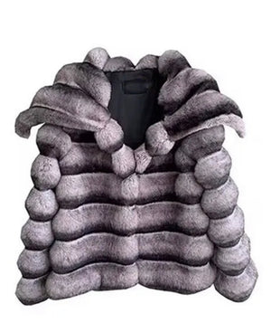 ‘MOSCOW’ Faux Chinchilla Fur Coat