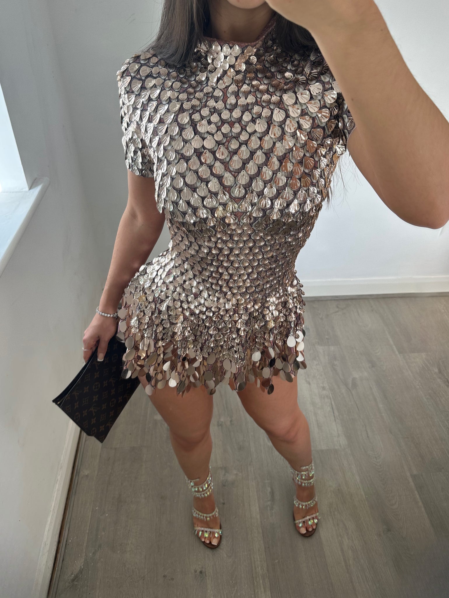 ‘FOR THE FAME’ Sequin Dress - Champagne Gold – Bella Luxe