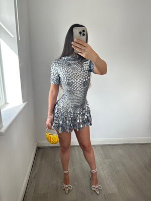 ‘FOR THE FAME’ Sequin Dress - Silver