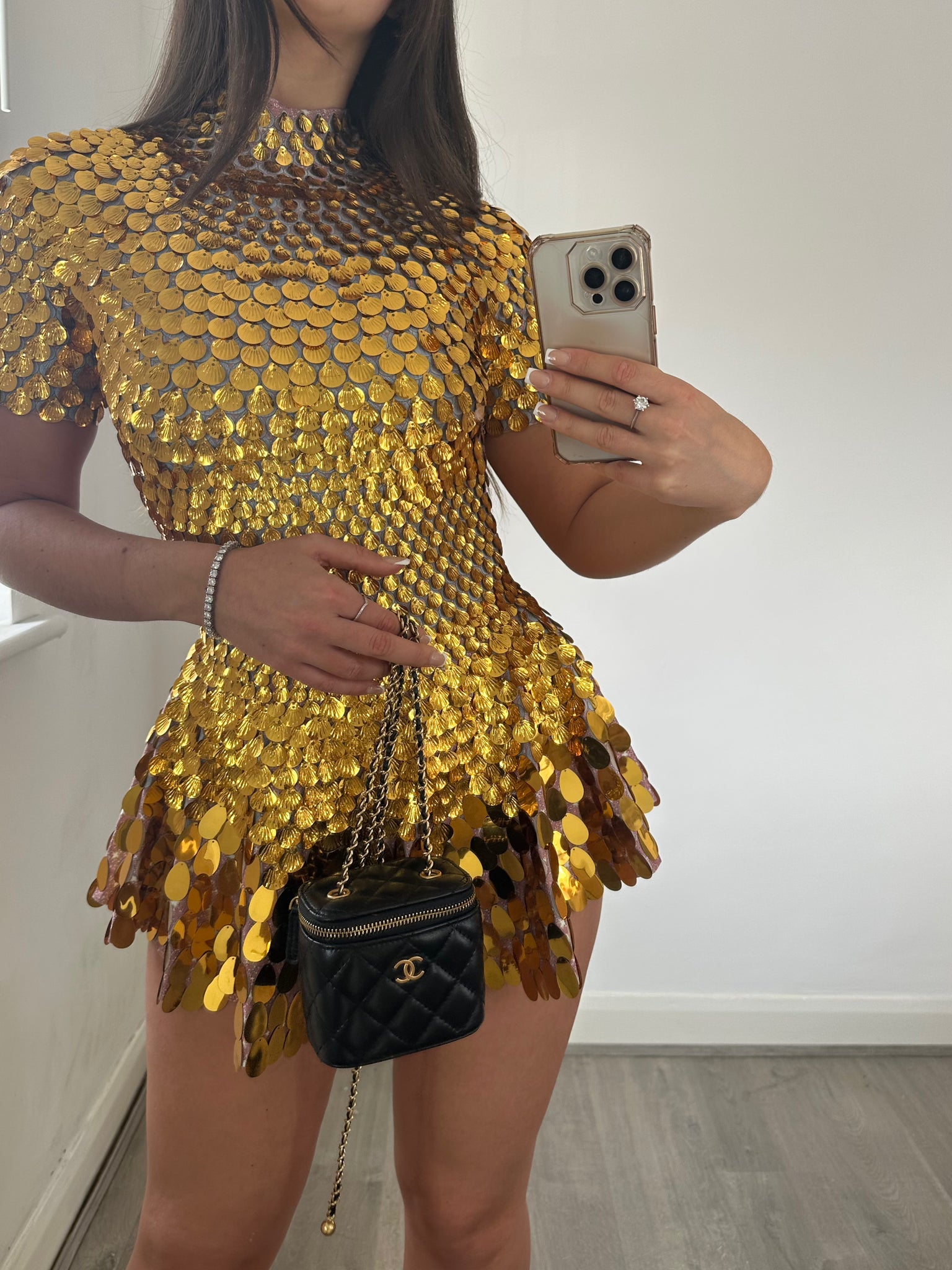 ‘FOR THE FAME’ Sequin Dress - Gold